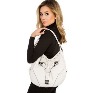 B Makowsky Leather Hobo Shoulder Bag Handbag Tote Purse Pebbled Women's Woman's